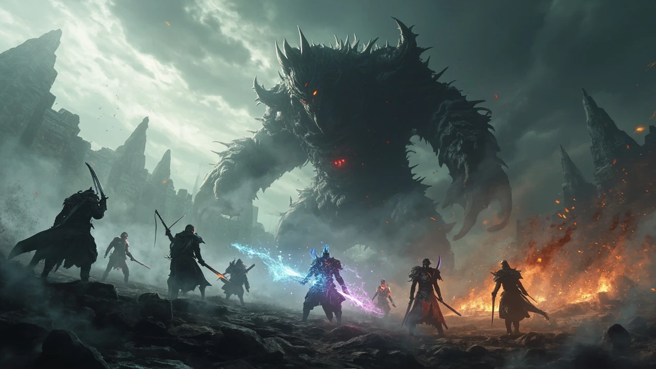 FF2 walkthrough hero image showing a fantasy party in battle